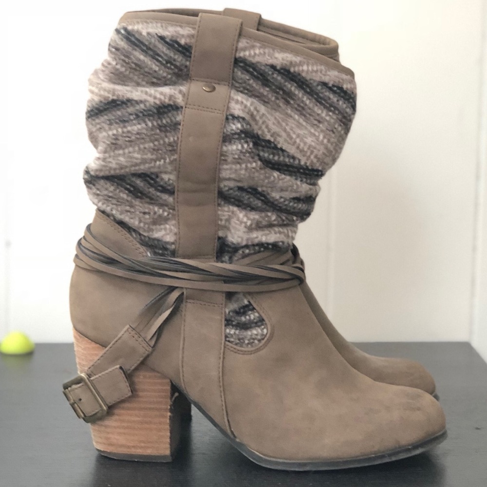 Slouchy Heeled Bootie
